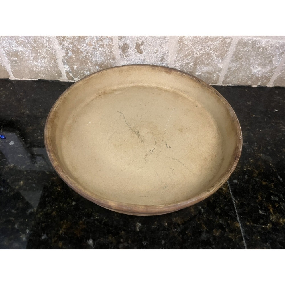 Pampered Chef 11 in Deep Dish Pan Baking Dish Stoneware Family Heritage Seasoned